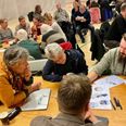 Borgermøde i Hornslet-Mørke om det kontroversielle solcelleprojekt, hvor mange udtrykte deres bekymring. Foto: Anne Frank Henriksen
