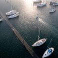 Sådan så Egå Marina ud efter stormen Pia i sommeren 2023. Arkivfoto: Casper Dalhoff