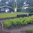 Der er plads til både prydhave og nyttehave i Haveforeningen Fælleskær i Grenaa. Naturligvis også en flagstang. Pressebillede