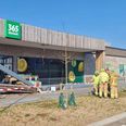 365discount i Solbjerg, som den så ud umiddelbart efter uheldet 21. juni. Foto: Presse-fotos.dk
