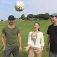 Klaus Obel Kristensen, Cecilie og Stefan Lykkehøj Lund har netop åbnet Skejby Fodboldgolf.