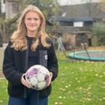 Caroline Cecilie Just Petersen elsker at spille fodbold og være en del af fællesskabet i FC Storebælt. Foto: Katrine Friis Pedersen.