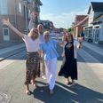 Hornslet Handel er klar til det store Fashion Show 1. oktober. Her et udsnit af butikkerne. Fra v. Rebecca Vinther (Skobox), Jimmi Rasmussen (Mr. Hornslet), Gitte Pedersen (Butik Lulu) og Anette Nore, (Lundgaard). Foto: Lars Norman Thomsen
