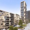 Det planlagte højhus på 105 meter ved Frederiks Plads skal både indeholde erhverv og boliger. Visualisering: C. F. Møller