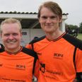 Jakob Degn Larsen (til højre) scorede KPI’s enlige mål i 2-1 nederlaget til VRI. Martin Holm Hansen (til venstre) kom ikke på måltavlen i denne kamp. Arkivfoto: Martin Schultz