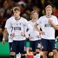 Der var lidt oprejsning til de trængte danske mestre fra AGF, da det blev til en sejr på 6-1 over danmarksserieholdet Skjold.