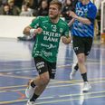 Kampen mod stjernerne fra Skjern Håndbold - her Jørgen Rasmussen - var trods et markant nederlag en positiv oplevelse for Hørning Håndbolds 2. divisionshold. Pressefoto