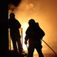 Der var natten til lørdag bål flere steder i den vestlige del af Aarhus. Foto: Presse-fotos.dk