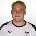 Sebastian Ring var hjemme fra militæret og blev matchvinder ved at score kampens enlige mål i Grenaa IF’s 1-0 sejr over TRIF. Foto: Grenaa IF
