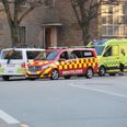 To personer kom til skade ved branden. Foto: Presse-fotos.dk.