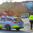 Politi og brandvæsen er massivt til stede ved Thorvaldsensgade i Aarhus. Foto presse-fotos.dk