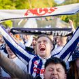Titusindvis af AGF-fans vil være med til at fejre guldet. Foto: Sebastian Elias Uth/Ritzau Scanpix