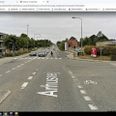 Det var i krydset Lynghøjvej/Århusvej i Stilling, betjentene var rykket ud. Foto: Google Maps