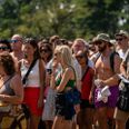 Kø ved indgangen til årets første Grøn koncert på Tiøren på Amager torsdag 21. juli. Foto: Ida Marie Odgaard/Ritzau Scanpix