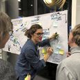 De forskellige ideer om Skanderupbækken blev skrevet ned. Der et nyt borgermøde 24. april 2019.