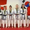 Moo Sa’s hold til German Open og Presedents Cup flankeret af coaches Thomas Purup og Amalie Benfeldt. Privatfoto