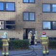 Branden blev anmeldt klokken 18.55. Foto: Presse-fotos.dk
