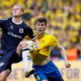 AGF og Brøndby mødes også i kvartfinalen i årets udgave af pokalturneringen, ligesom det var tilfældes sidste år. Arkivfoto: Jens Dresling