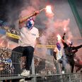Både AGF og Brøndby har indkasseret bøder efter kampen 10. maj. Arkivfoto: Jens Dresling
