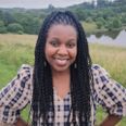 Carolyne Kaddu Rasmussen besøger Midtdjurs-halen i Ryomgård onsdag 5. oktober. Pressefoto.