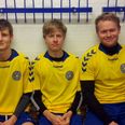 Ungersvendene Jens Bisgaard Amstrup og Emil Haulrik er med i aftenens kamp, mens Rene Johnsen (th.) er på vej tilbage efter en skade. Foto: TRIF