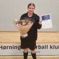 Simone er kåret som Årets ildsjæl i Hørning Floorball Klub. Pressefoto