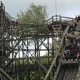 To toge stødte sammen på Bakkens gamle Rutschbane lørdag aften. Arkivfoto