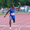 I finalen løb Kojo Musah i tiden 10,28 sekunder, som er hans bedste tid i år. Foto: Henning Bagger/Ritzau Scanpix