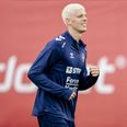 Albert Grønbæk - her under fodboldlandsholdets træning i Helsingør 1. september 2025 - skifter til HSV på en lejeaftale. (Arkivfoto). - Foto: Mads Claus Rasmussen/Ritzau Scanpix