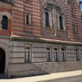 Den russisk-ortodokse kirke i Bredgade i København er natten til søndag blevet bemalet med z-tegn og hagekors. Foto: presse-fotos.dk