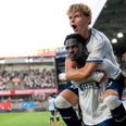 AGF's James Bogere har fået en forrygende start på sæsonen. Kan han og holdkammeraterne rejse sig mod Viborg FF? Foto: Bo Amstrup/Ritzau Scanpix