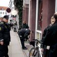 Store politistyrker er sat ind i jagten på gerningsmændene til attentatet mod Brian Sandberg, HA-rocker, ven og bodyhuard for Stein Bagger. Foto: Finn Frandsen, Polfoto