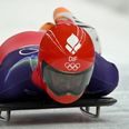 Den 23-årige skeletonkører Rasmus Vestergård Johansen indtager 11.-pladsen i herrernes skeleton efter de første to gennemløb. Foto: Annegret Hilse/Reuters/Ritzau Scanpix
