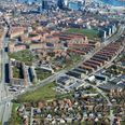 Fra midten af juli til midten af august vil der være to frie spor i hver retning på Marselis Boulevard. Foto: Aerodan/Vejdirektoratet