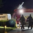 Brandvæsenet blev sent lørdag sent til en legeplads i Vejlby. Foto: Presse-fotos.dk