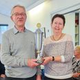 Vinderne af Favrskov Pokalen blev Bodil Dalgaard Jensen og Jørgen Gislum fra Hinnerup Bridgeklub. Pressefoto