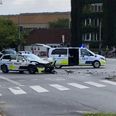 Uheldet skete i krydset mellem Langelandsgade og Nordre Ringgade. Foto: Presse-fotos.dk.