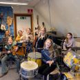 Øvelokalerne blev åbnet op sammen med resten af samfundet, og børnene var klar til igen at spille musik. Pressefoto.