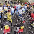 Klar, parat, start! De helt unge ryttere blev sendt afsted på den 15 kilometer lange rute og hver en muskel var spændt ved starten. Foto: Michael Wulff Hansen
