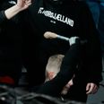 Enkelte fans fra FC Nordsjælland havde lidt svært ved at opføre sig ordentligt efter semifinalekampen mod AGF. Foto: Thomas Traasdahl/Ritzau Scanpix