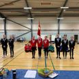Agnes Strandby Palm Hansen (yderst tv) og Sofie Sørensen fra Hørning (yderst th) hentede i weekenden sammen med holdkammeraterne fra Rope Skipperne fra Aarhus 1900 Gymnastik og Dans fire sølv- og to bronzemedaljer med hjem fra de jyske mesterskaber i Rope Skipping. Privatfoto
