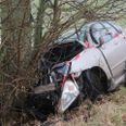 Bilen var noget medtaget efter uheldet mandag formiddag i Ørum.
