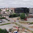 Den kommende tid bliver Danske Bank, Jyllands-Posten og kulkransporet omgivet af stort byggeri i Sydhavnen. Foto: Danni Paulsen