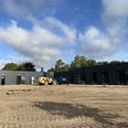De midlertidige pavilloner på Toftegårdens nuværende grund skal huse vuggestue- og børnehavebørn, frem til en ny daginstitution er færdigbygget. Foto: Randers Kommune.