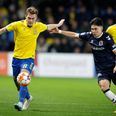 Uroligheder mellem AGF- og Brøndby-fans i begyndelsen af november betyder, at politiet vil gøre brug af ny lov, når de to klubber mødes i Aarhus 7. december. Foto: Jens Dresling