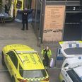 Ifølge politiet er manden kørt på hospitalet. Foto: Presse-fotos.dk.