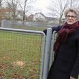 Ulla Thomsen er nabo til Frederiksgade Vandværk og er ked af, at de flotte rønnebærtræer på stedet nu er fældet. Foto: Niels Idskov