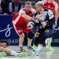 Skanderborg AGF Håndbolds Fredrik Olsson under finalekampen mellem Skanderborg AGF og Aalborg Håndbold i Djurslands Bank Arena i Aarhus. Foto: Mikkel Berg Pedersen/Ritzau Scanpix