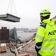 NCC løfter stor pool til 15 sal i Aarhus. Foto: Anette Roien