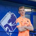 Oliver Henriksens første professionelle kontrakt løber et år. Planen er, at han i det år skal være superligatruppens tredjemålmand og førstemålmand på U19-holdet. Foto: Randers FC